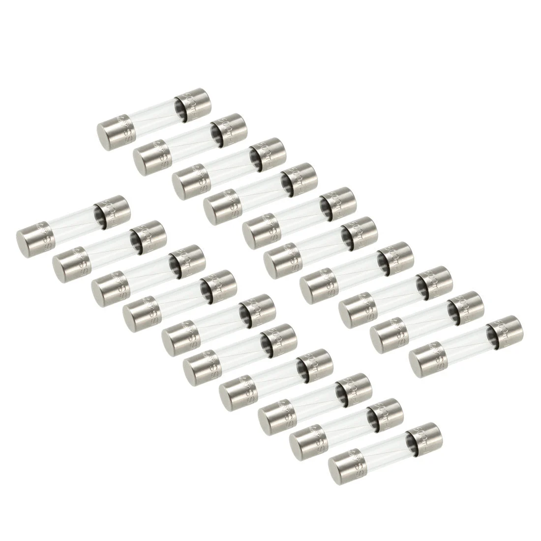 Slow Blow Glass Cartridge Fuse Tube Time Delay Fuse 5mm x 20mm 250V 0.5A 20Pcs