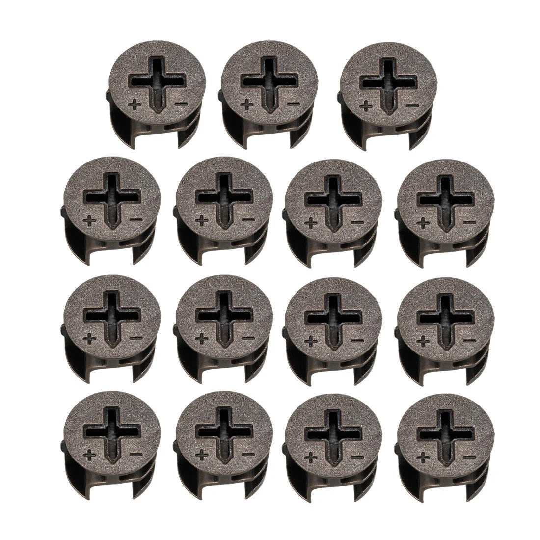 Uxcell 15mm Dia Furniture Connecting Cam Lock Fittings Nut Zinc Plated Copper Tone 15pcs