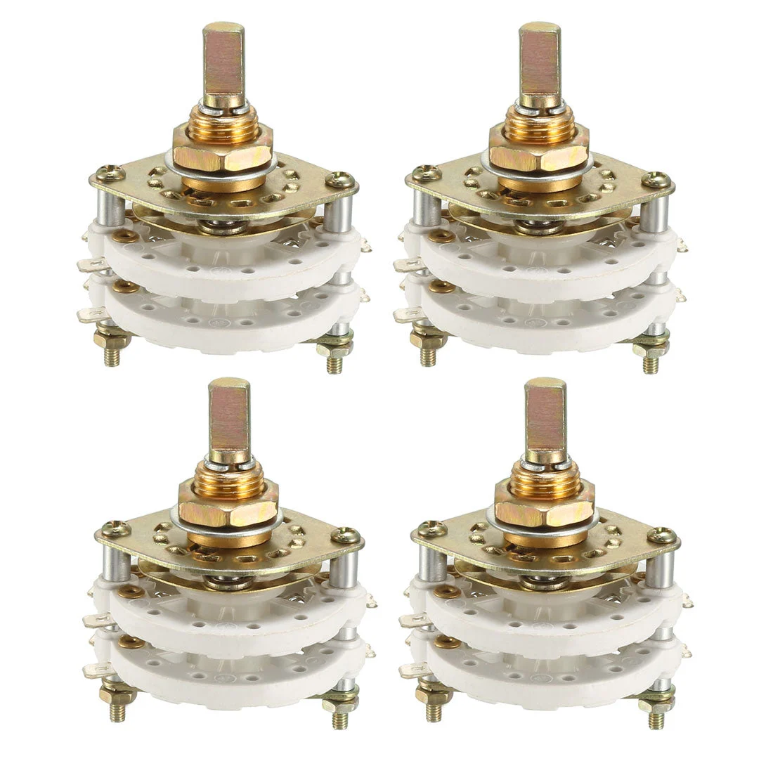 2P6T 2 Pole 6 Throw 2-Deck Band Channel Rotary Switch Selector 4PCS
