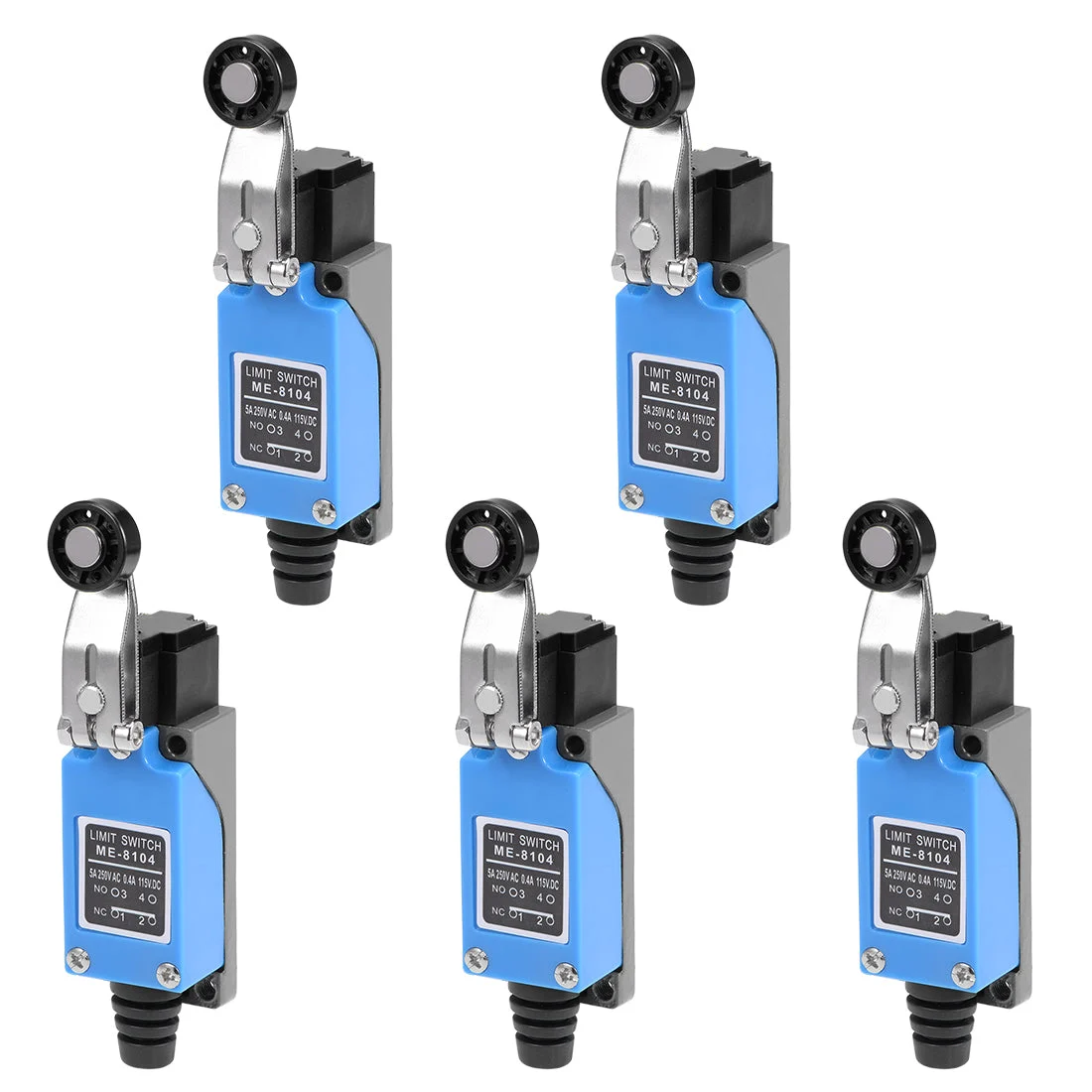 ME-8104 Roller Lever Arm Momentary Limit Switch 1NC+1NO 5Pcs