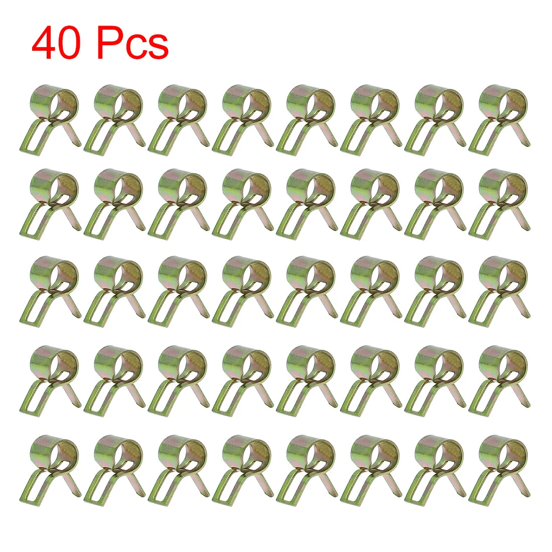 40pcs 5mm Car Fuel Line Spring Clips Water Pipe Air Tube Clamps Hose Fastener