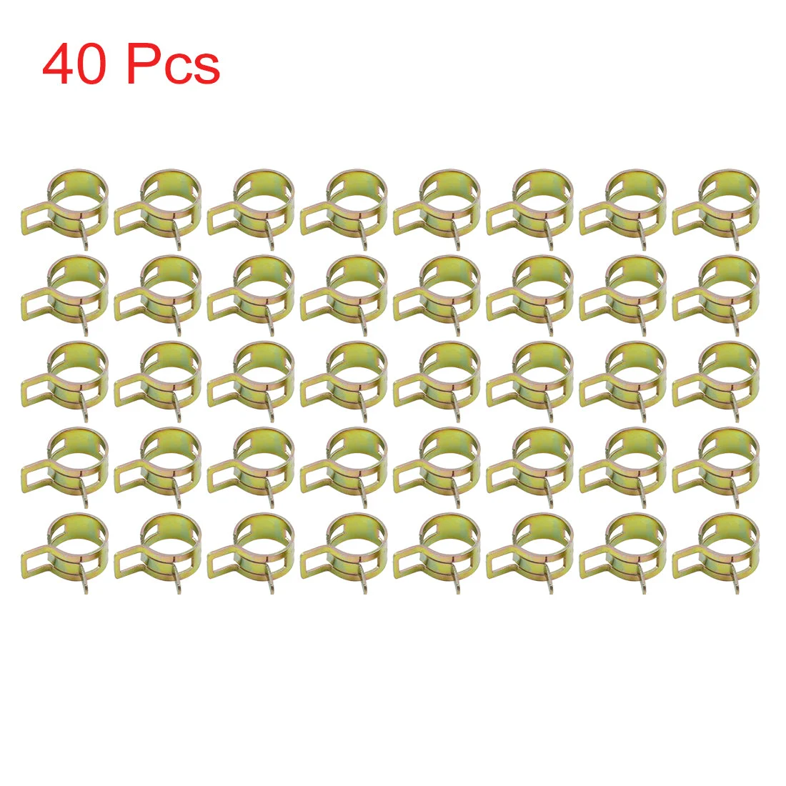 40pcs Fuel Line Hose Spring Clip Water Pipe Air Tube Clamp for Car 15MM