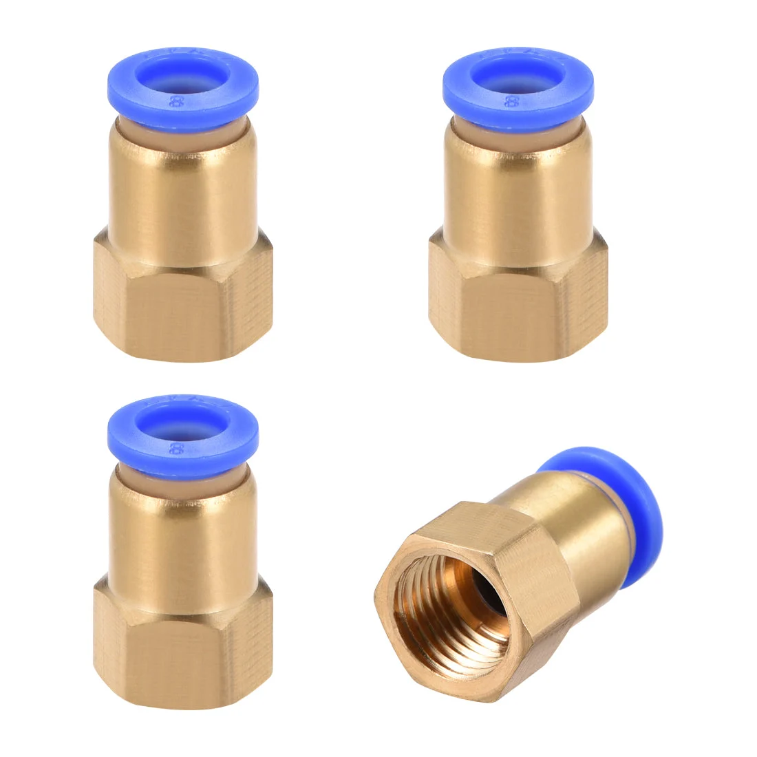 Push to Connect Tube Fitting Adapter 8mm OD x G1/4" Female 4pcs