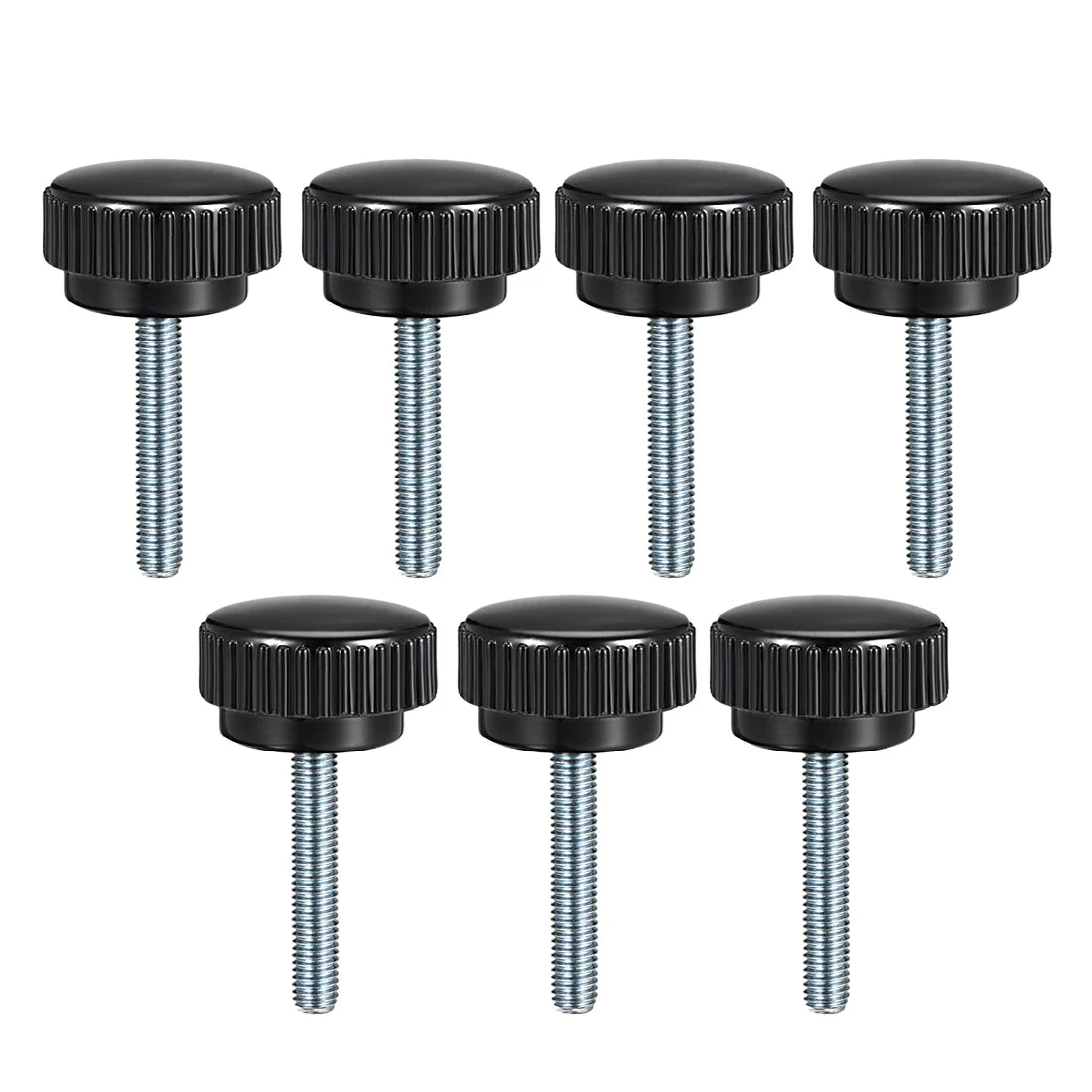 M8 x 40mm Male Thread Knurled Clamping Knobs Grip Thumb Screw on Type 7 PC