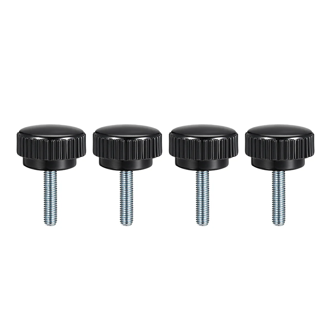 M8 x 25mm Male Thread Knurled Clamping Knobs Grip Thumb Screw on Type 4 Pcs