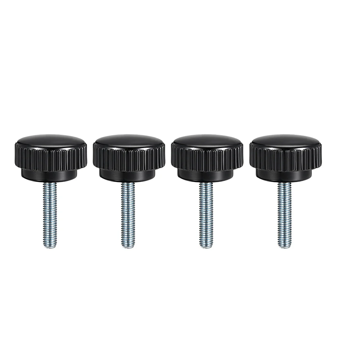 M8 x 30mm Male Thread Knurled Clamping Knobs Grip Thumb Screw on Type 4 Pcs