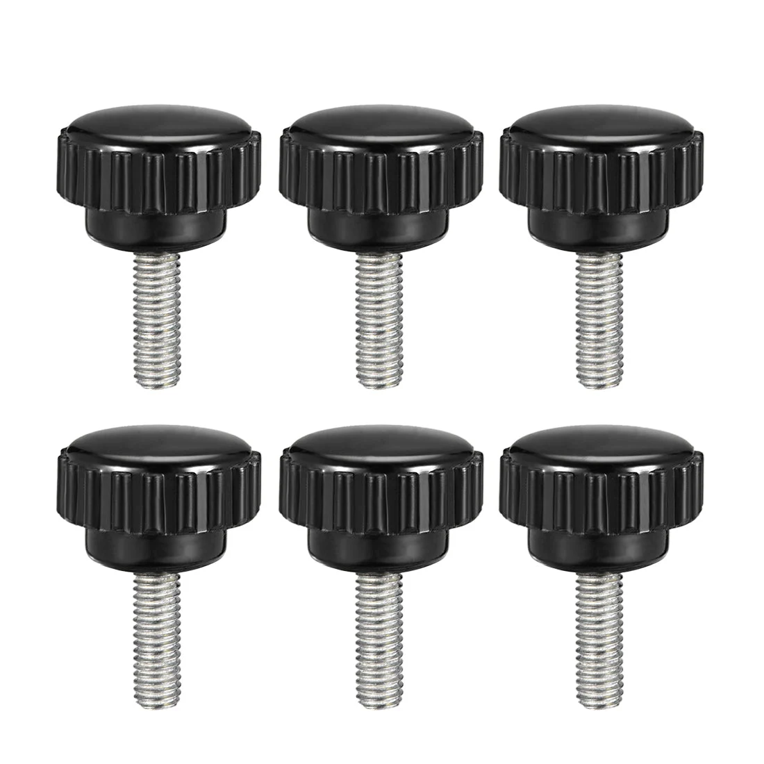 M5x16mm Male Thread Round Knurled Clamping Knobs Grip Thumb Screw on Type 6X