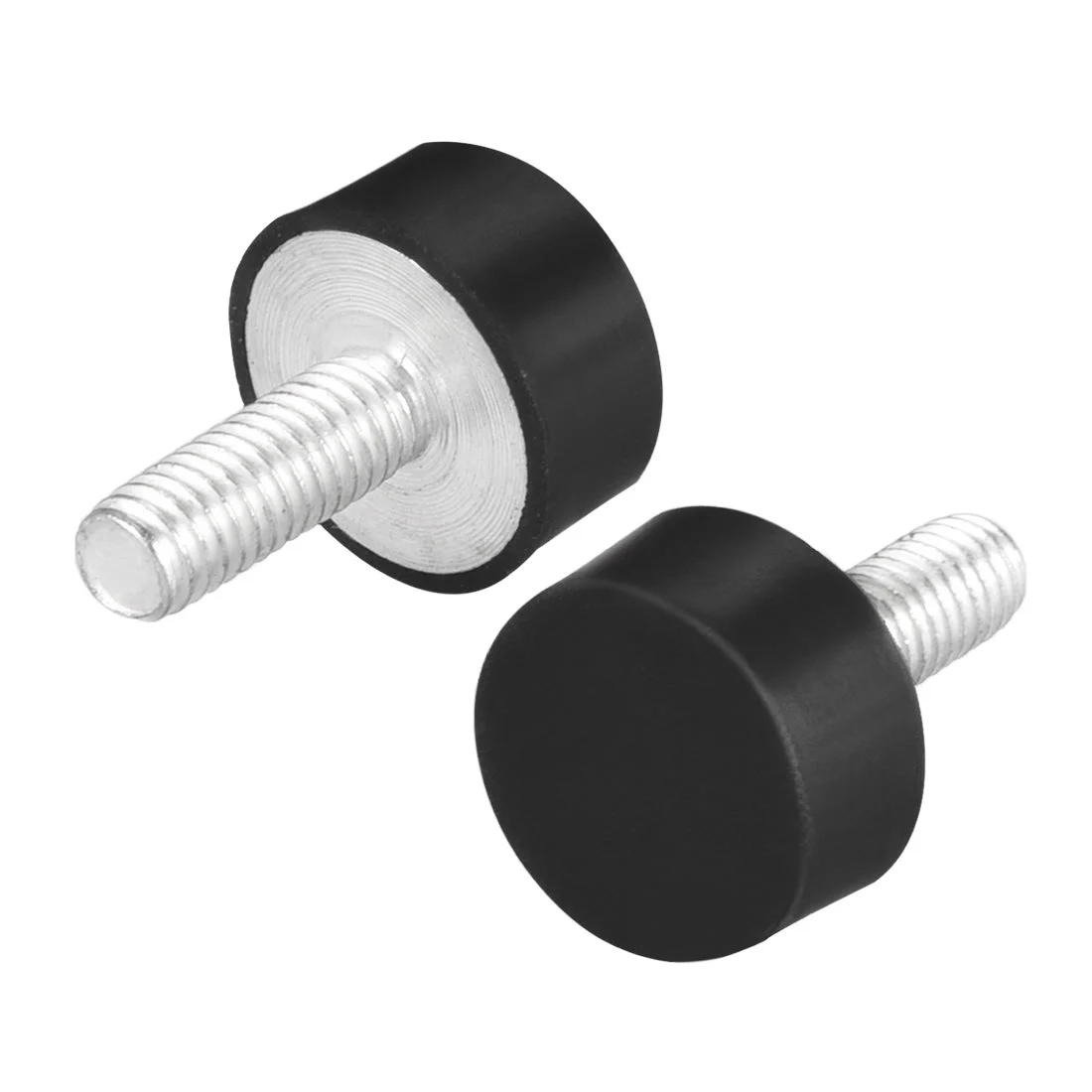 M6 Thread Rubber Mounts,Vibration Isolators,Cylindrical w Studs,18mm x 8mm,8pcs