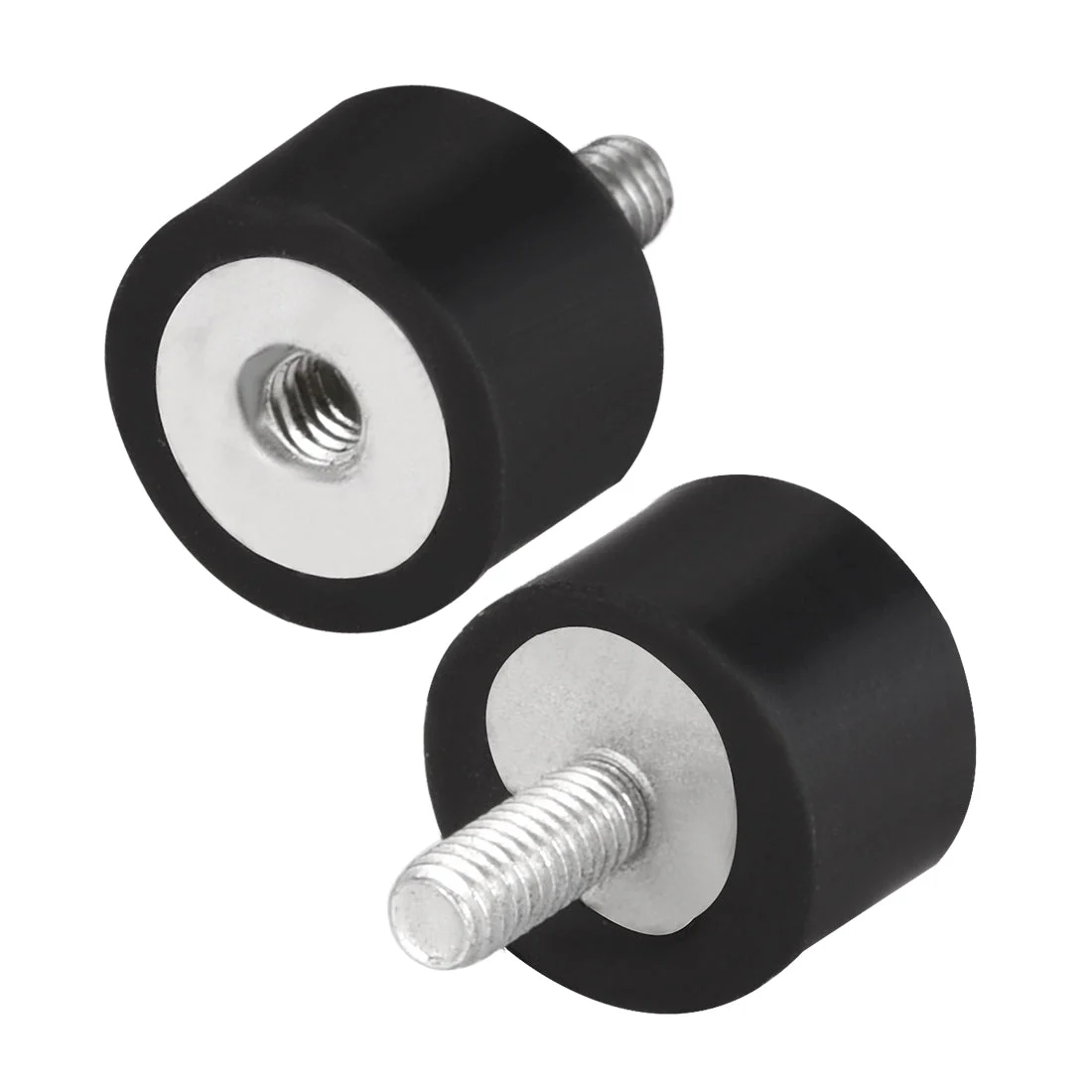 M4 Male Female Rubber Mounts,Vibration Isolators,15mm x 10mm Black 4pcs