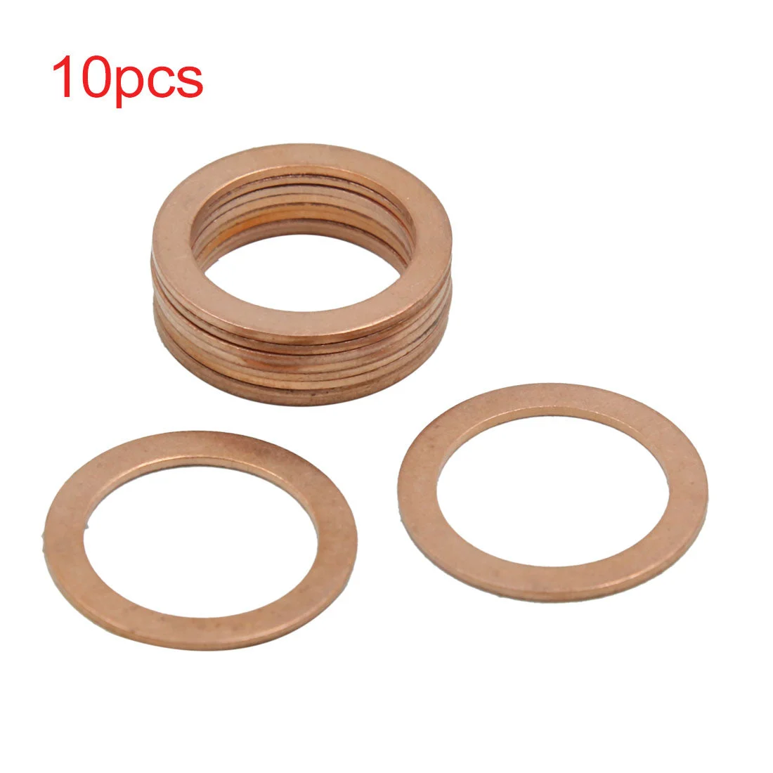 10pcs 19mm Inner Diameter Copper Washers Flat Sealing Gaskets Ring