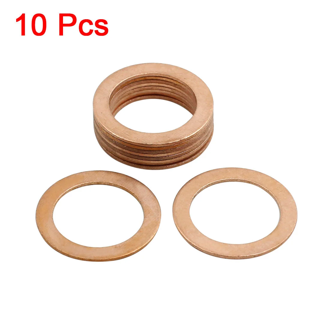 10 Pcs 20mm Inner Diameter Car Copper Gasket Flat Sealing Washers Rings Fitting
