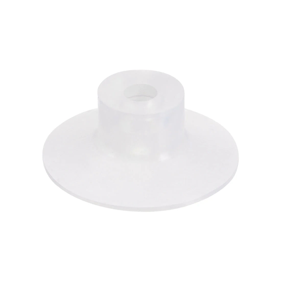 Clear White Soft Silicone Waterproof Miniature Vacuum Suction Cup 30mmx5mm Bellows Suction Cup