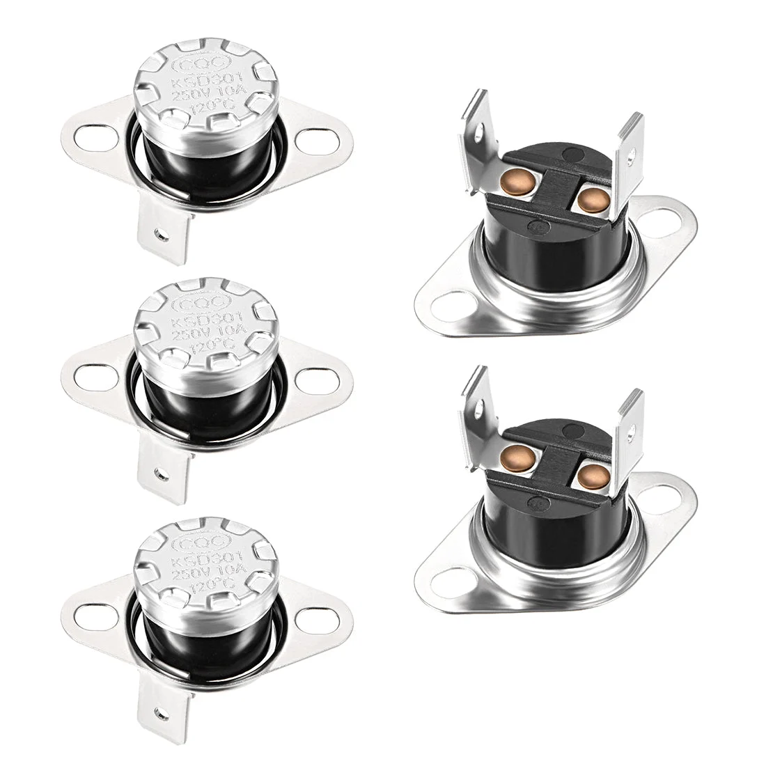 Temperature Control Switch , Thermostat , 120°C 10A Normally Closed NC 5pcs