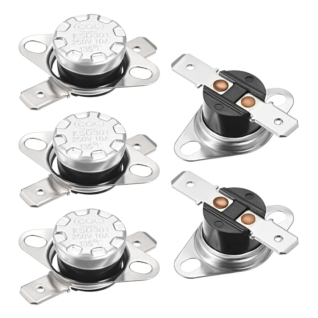 Temperature Control Switch, Thermostat 135°C 10A N.C 6.3mm Pin 5pcs