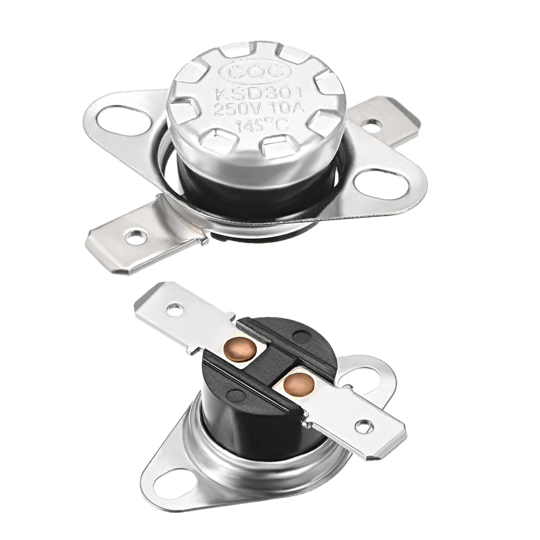 Temperature Control Switch, Thermostat 145°C 10A N.C 6.3mm Pin 2pcs