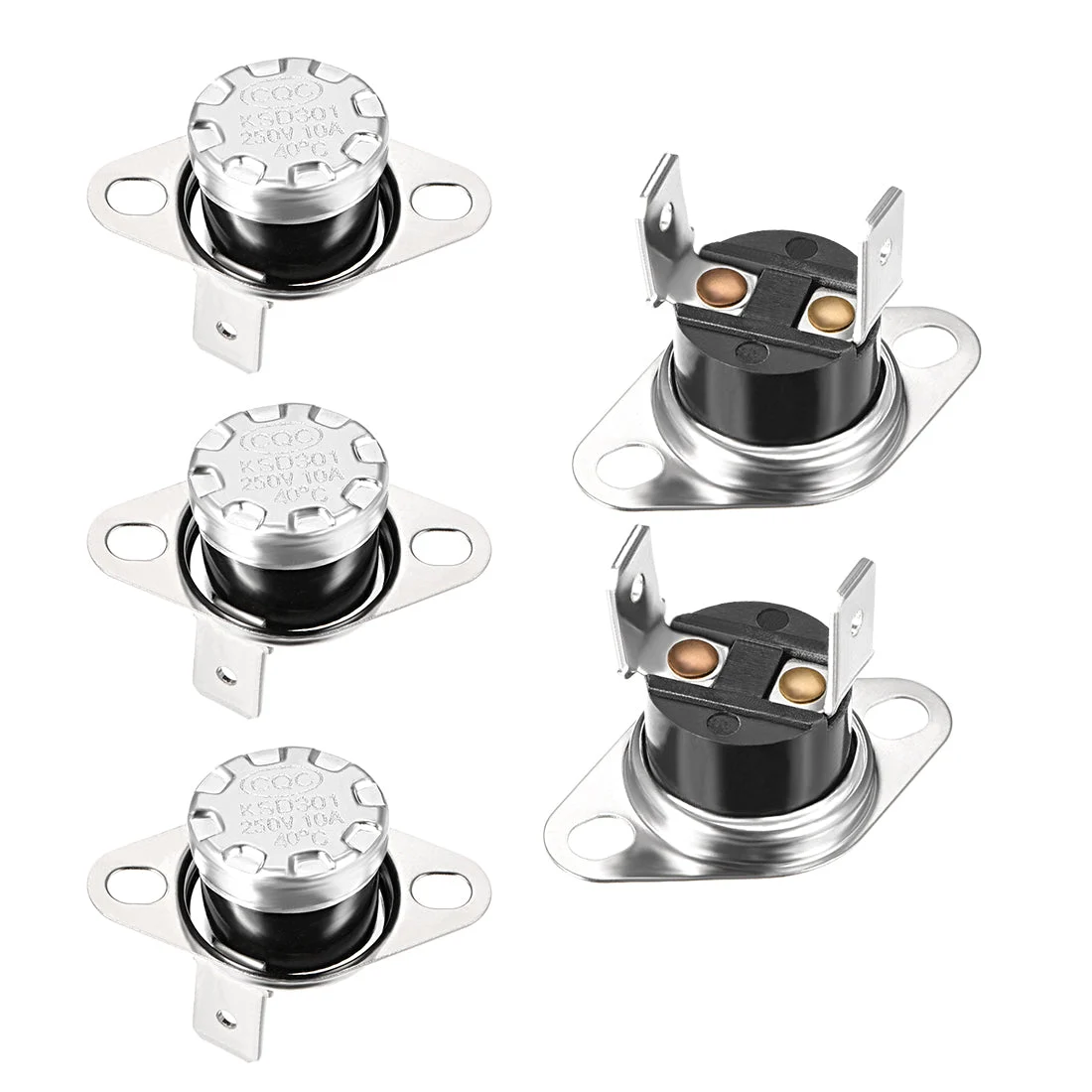 Temperature Control Switch , Thermostat , KSD301 40°C 10A Normally Open N.O 5pcs