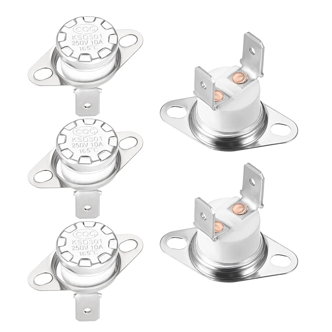 Temperature Control Switch , Thermostat , 165°C 10A Normally Closed NC 5pcs