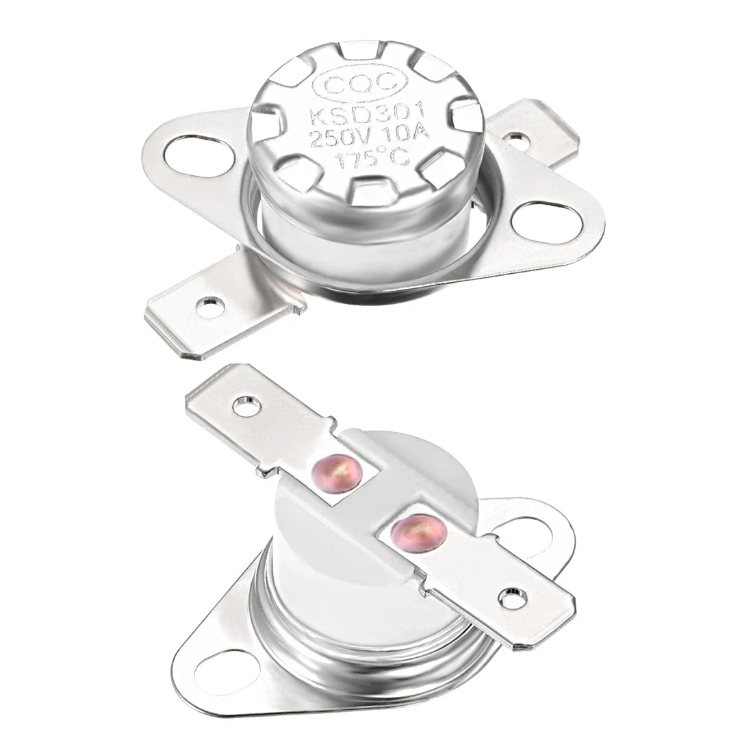 Temperature Control Switch Thermostat 175°C 10A N.C 6.3mm Pin 2pcs