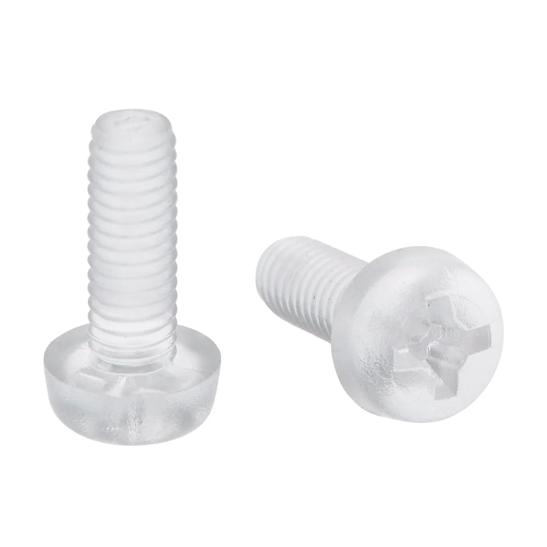 M3x8mm Plastic Screws PC Transparent Acrylic Phillips Cross Pan Hand Tighten Screw 20Pcs