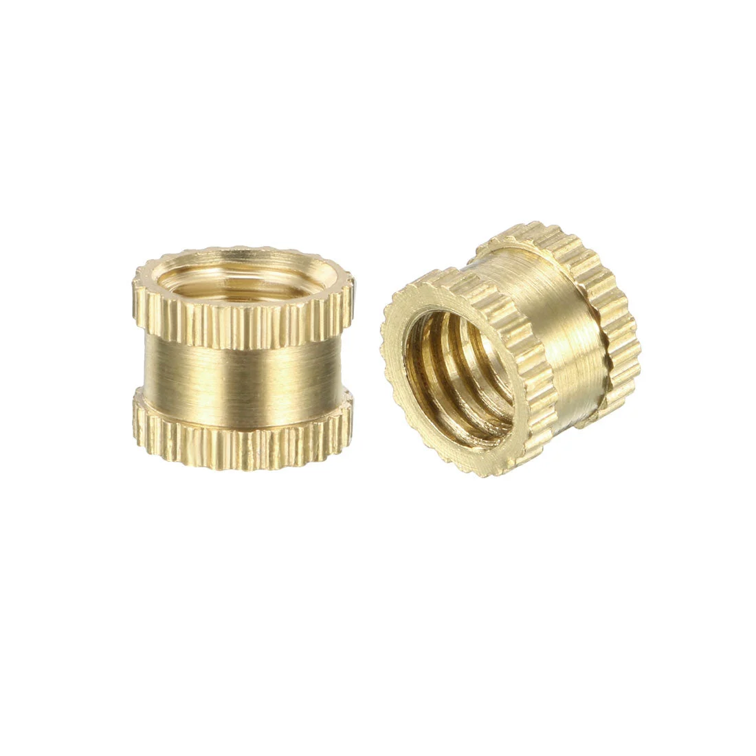 50pcs Brass Knurled Threaded Insert Embedment Nuts M6 x 6mm(L) x 8mm(OD)