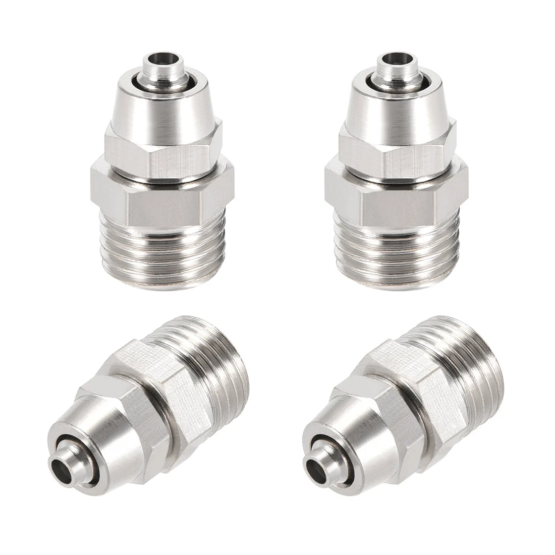 Reusable Fitting, 1/4" G Male x 13/64" Hose ID Quick Coupler Air Hose Plug 4pcs