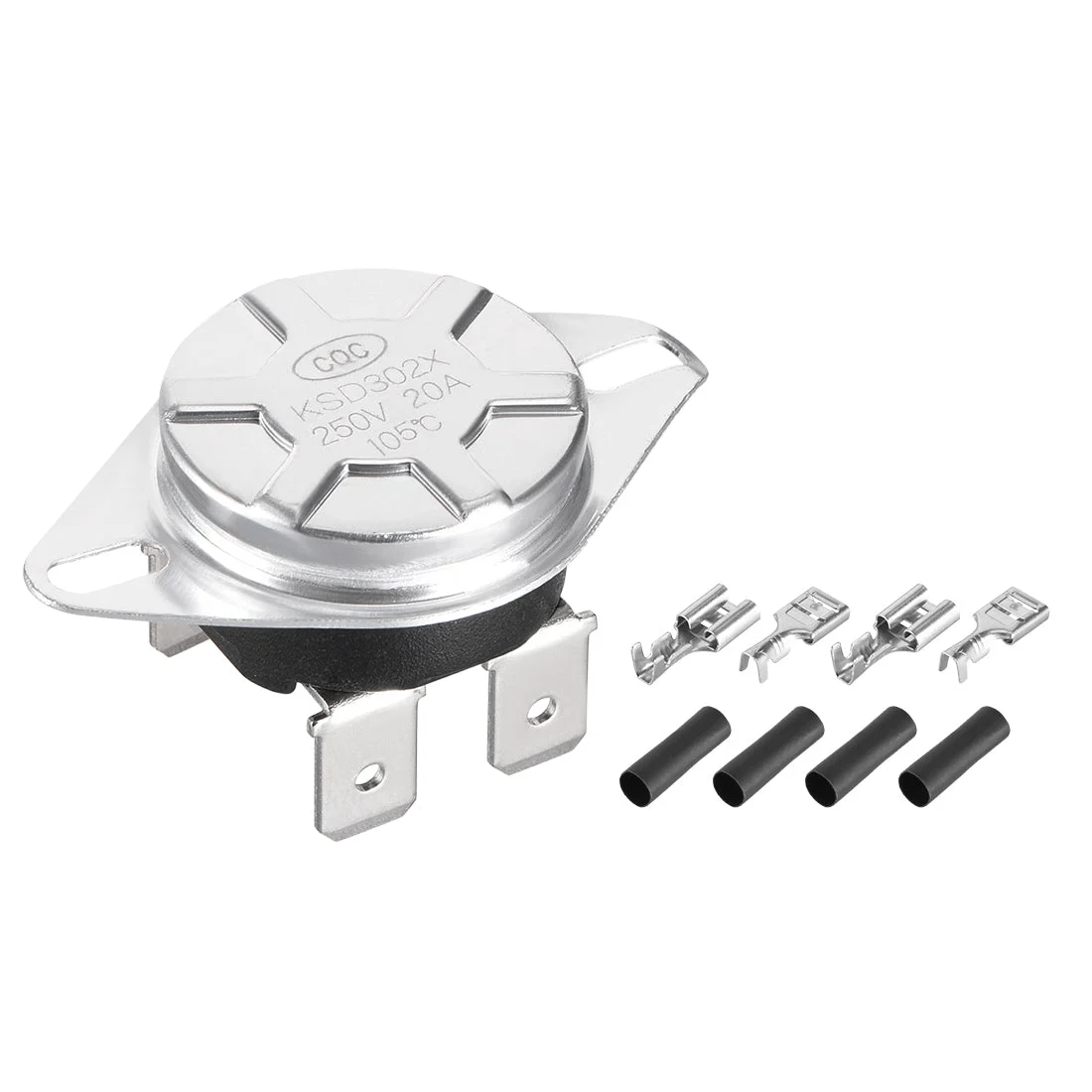 KSD302T Thermostat, Temperature Control Switch 105°C Manual Reset N.C 6.3mm Pin
