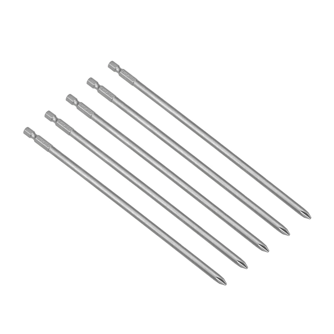 5Pcs 1/4-Inch Hex Shank 200mm Length 6PH2 Magnetic S2 Screwdriver Bits