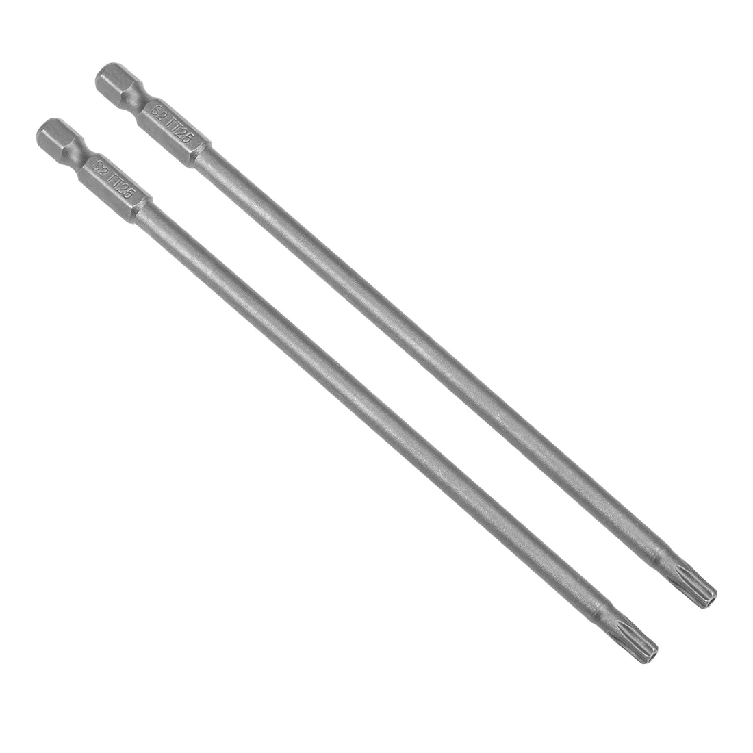 2 Pcs T25 Magnetic Torx Screwdriver Bits, 1/4 Inch Hex Shank 5.9-inch Length S2 Security Tamper Proof Screw Driver Kit Tools
