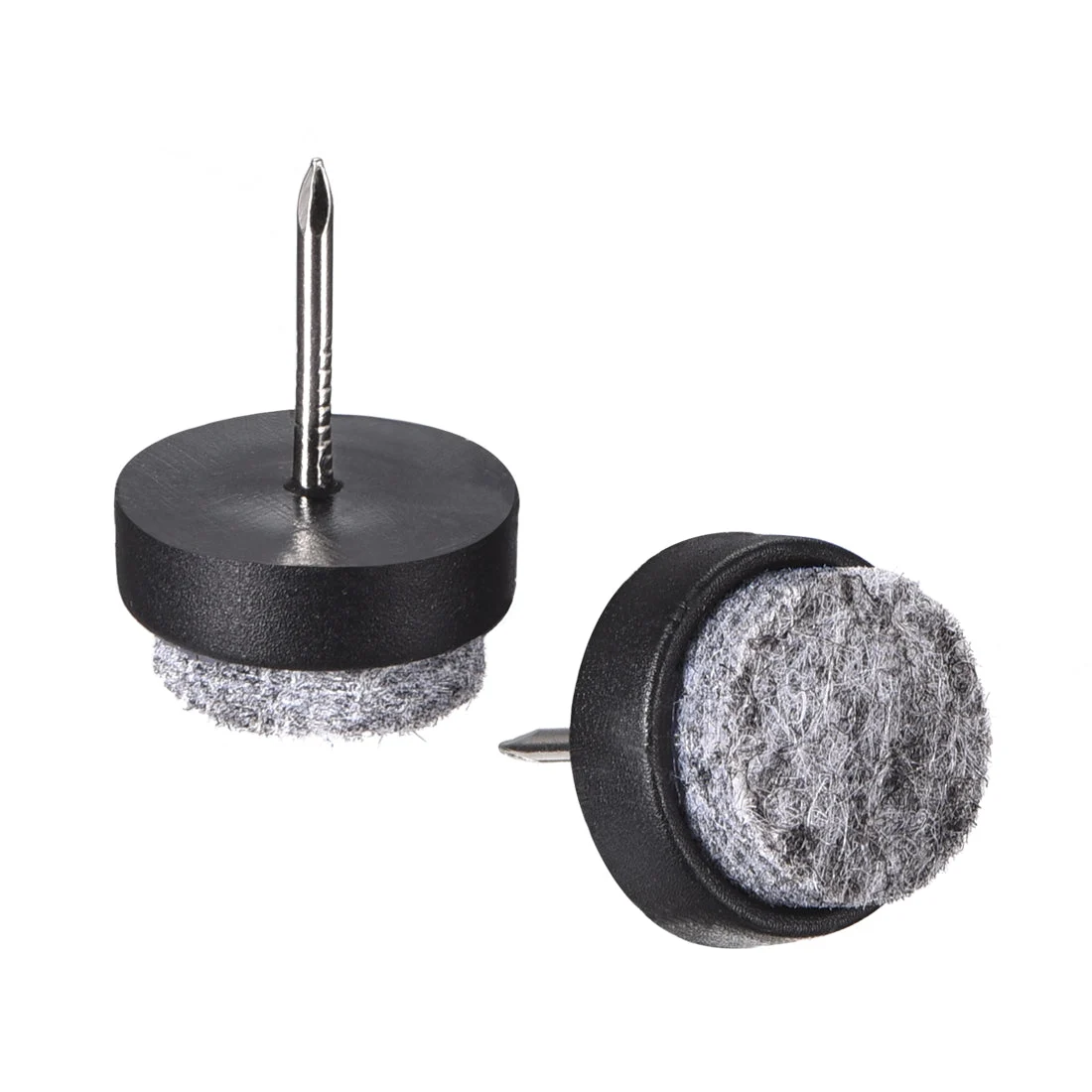 Nail On Furniture Felt Pads Glide Chair Table Leg Protector 17mm Dia Black 40pcs