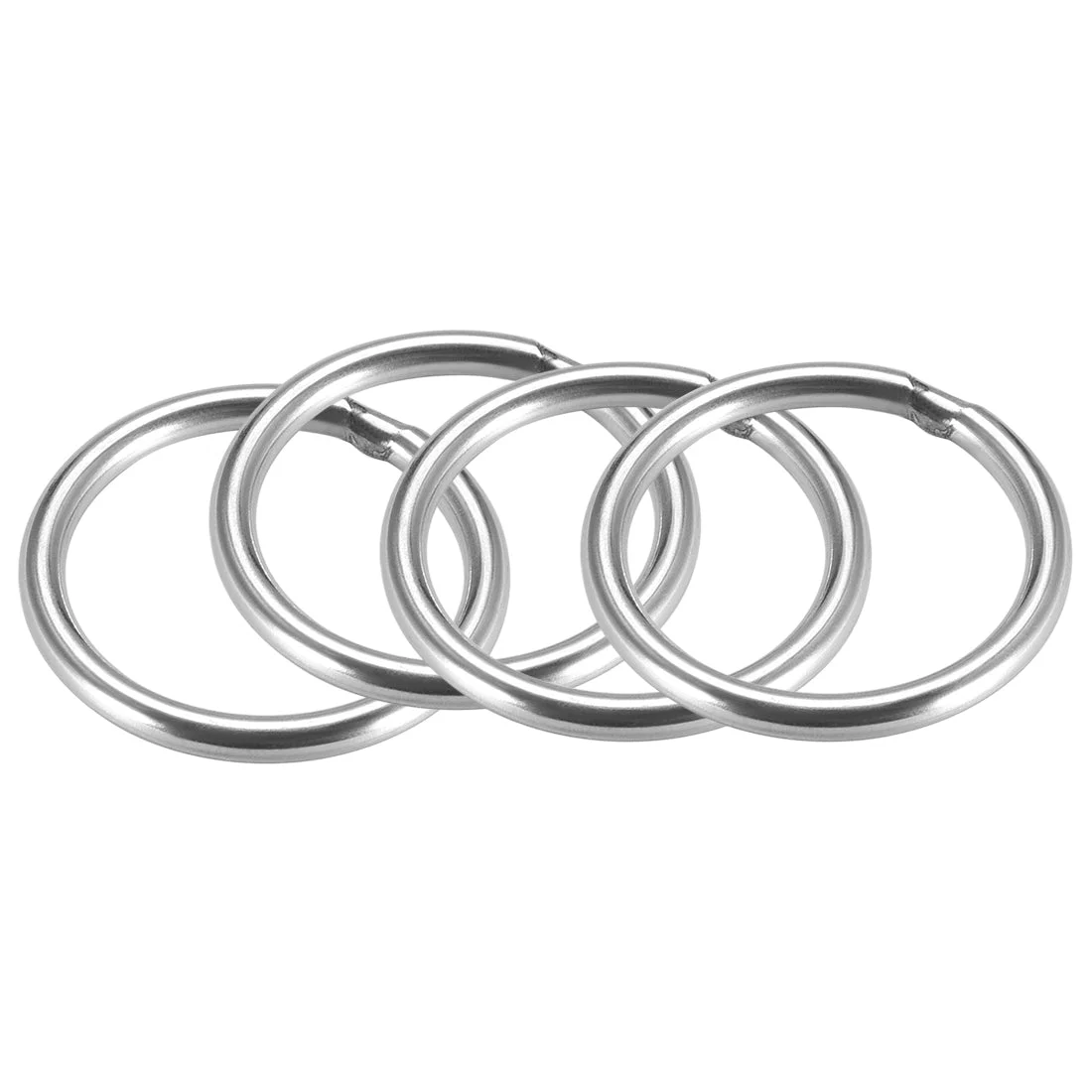 Welded O Ring, 30 x 3mm Strapping Round Rings 201 Stainless Steel 4pcs