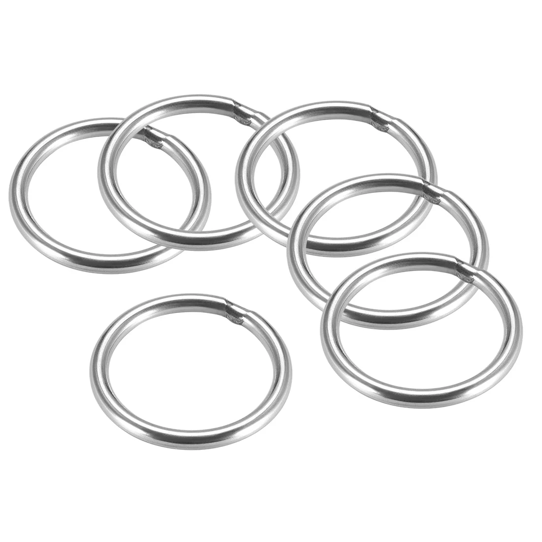 Welded O Ring, 30 x 3mm Strapping Round Rings 201 Stainless Steel 6pcs