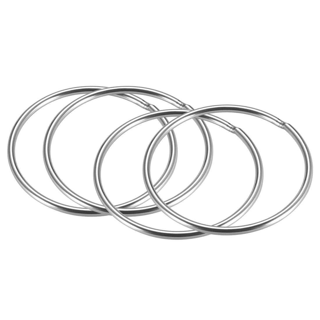 Welded O Ring, 59 x 3mm Strapping Round Rings 201 Stainless Steel 4pcs