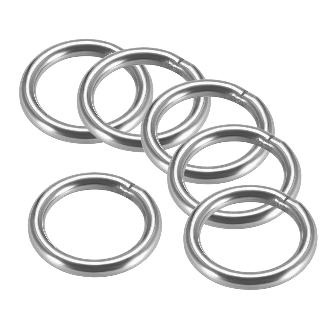 Welded O Ring, 30 x 4mm Strapping Round Rings 201 Stainless Steel 6pcs