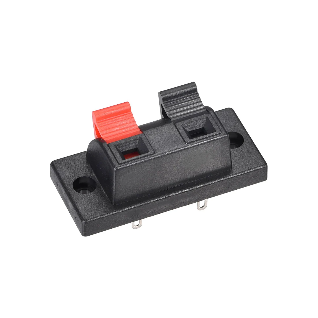 2 Way Spring Speaker Terminal Clip Push Release Connector Audio Cable Terminals Strip Block 19.5mm Pin Distance