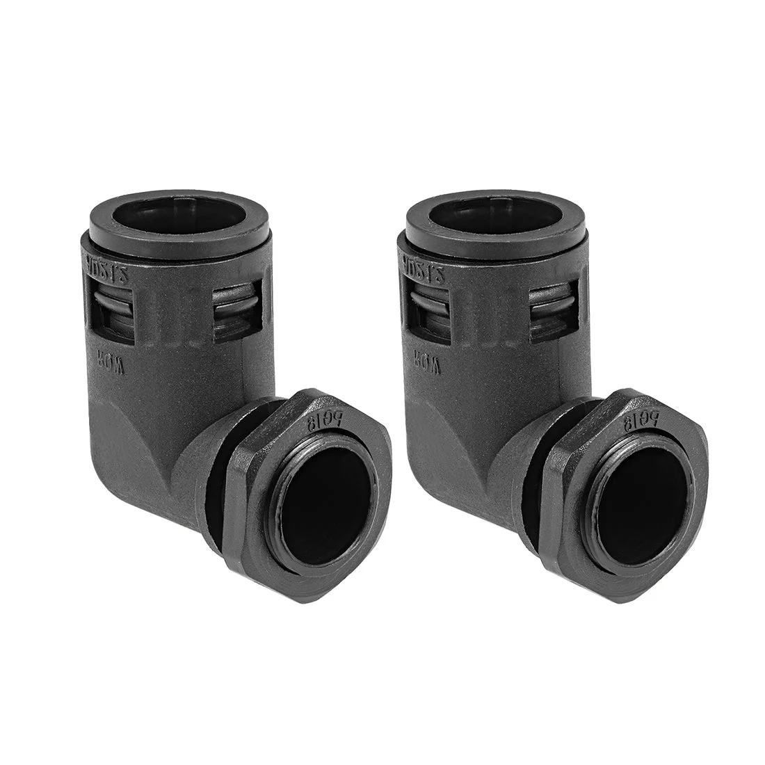 Corrugated Tube Connector 90 Degree AD21.2 Conduit Hose Joint Clamps 2Pcs