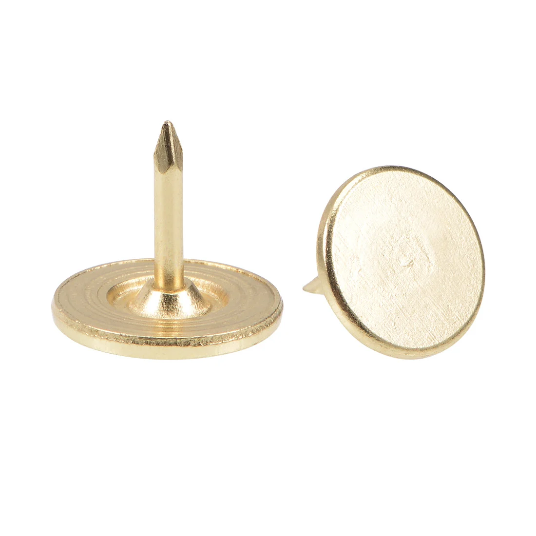 Upholstery Nails Tacks 11mmx10mm Flat Head Furniture Nails Gold Tone 25 Pcs