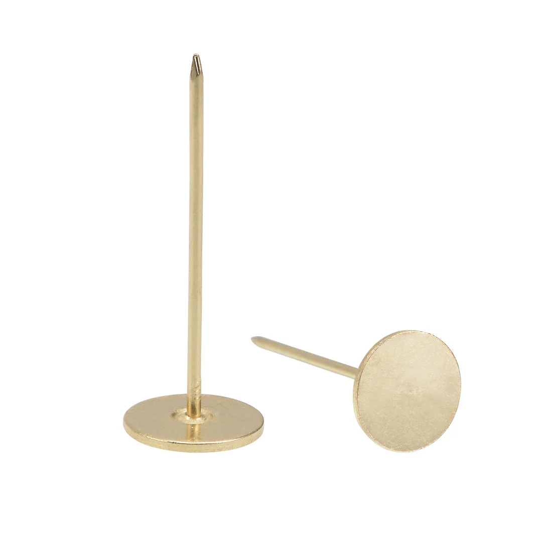 Upholstery Nails Tacks 18mmx50mm Flat Head Furniture Nails Gold Tone for Furniture Sofa Headboards, 80 Pcs