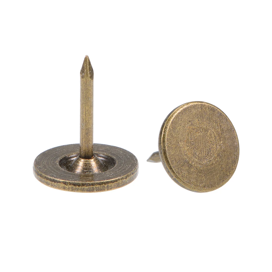 Upholstery Nails Tacks 11mmx13mm Flat Head Furniture Nail Bronze Tone 150 Pcs