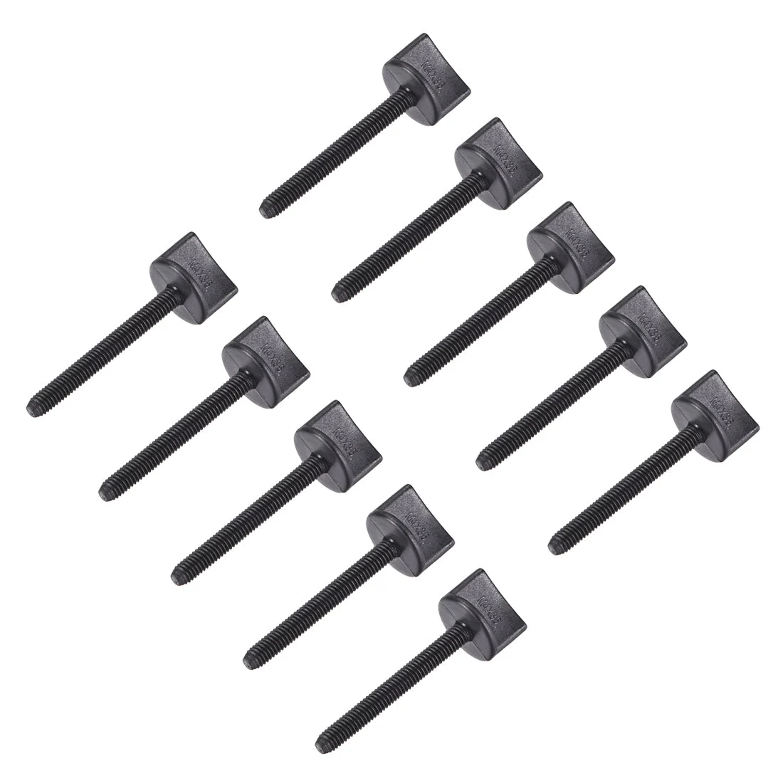 Uxcell M4 x 35mm Thumb Screw Bolt Nylon Plastic Screws Metric Thread 10 Pcs