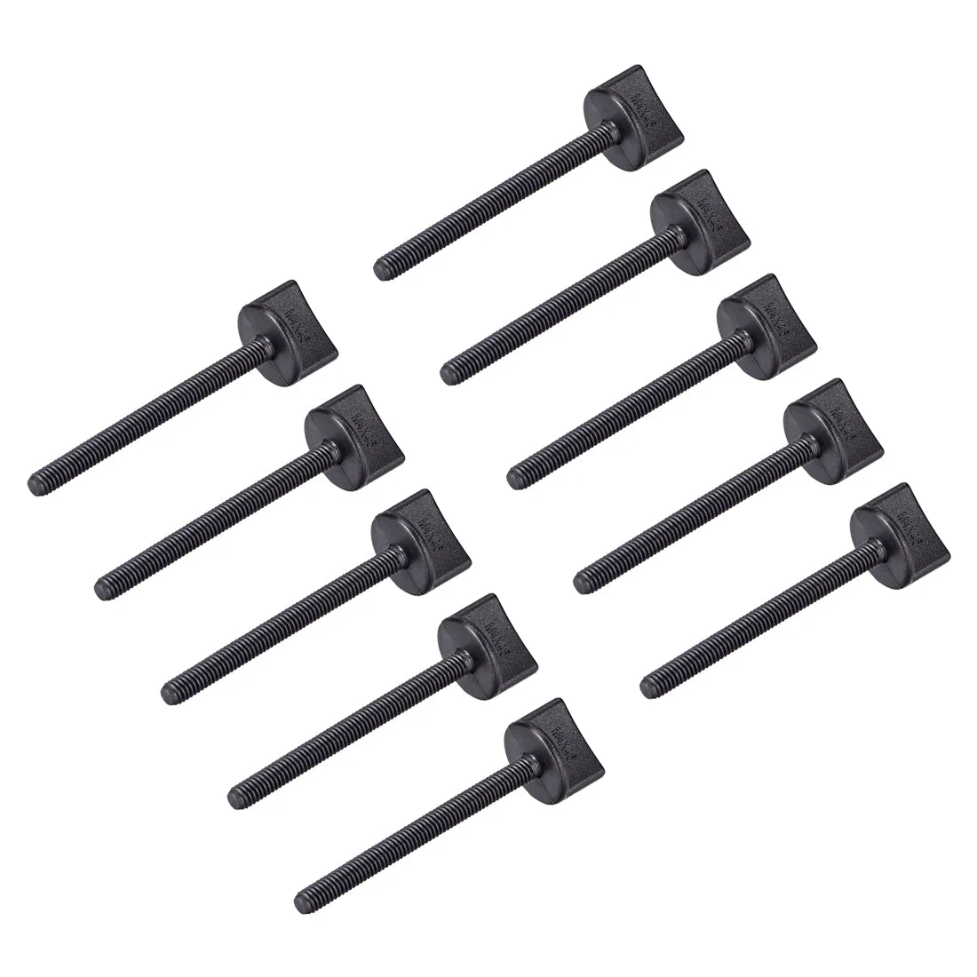 Uxcell M4 x 45mm Thumb Screw Bolt Nylon Plastic Screws Metric Thread 10 Pcs