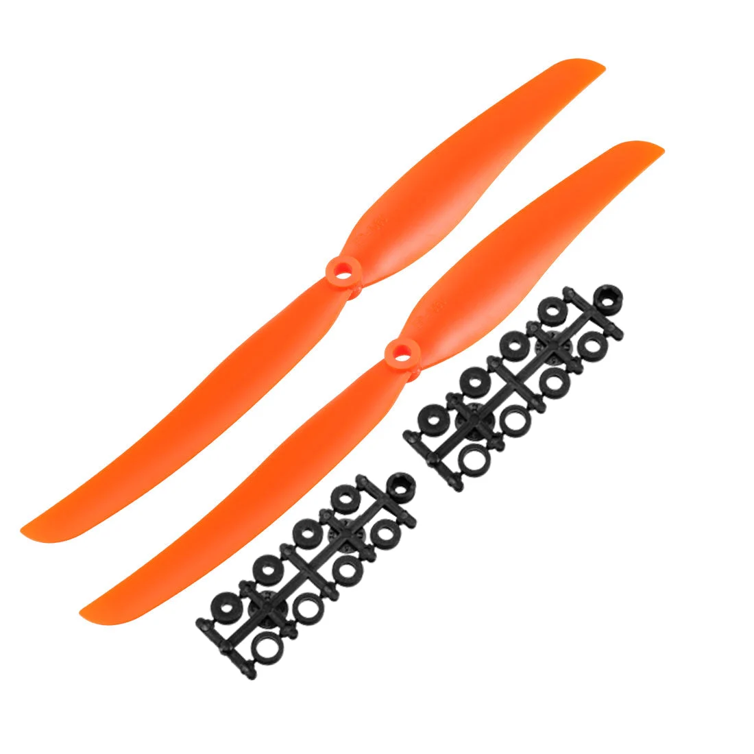 RC Propellers CW 1060 10"x6" 2-Vane Airplane Toy Orange 2 Pairs w Adapters