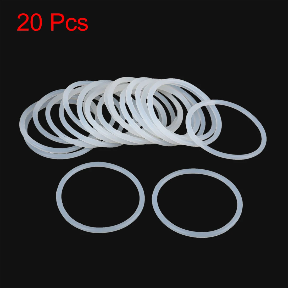 Silicone O-Rings, 48mm OD 41.8mm ID 3.1mm Width VMQ Seal Gasket for Compressor Valves Pipe Repair, White, Pack of 20