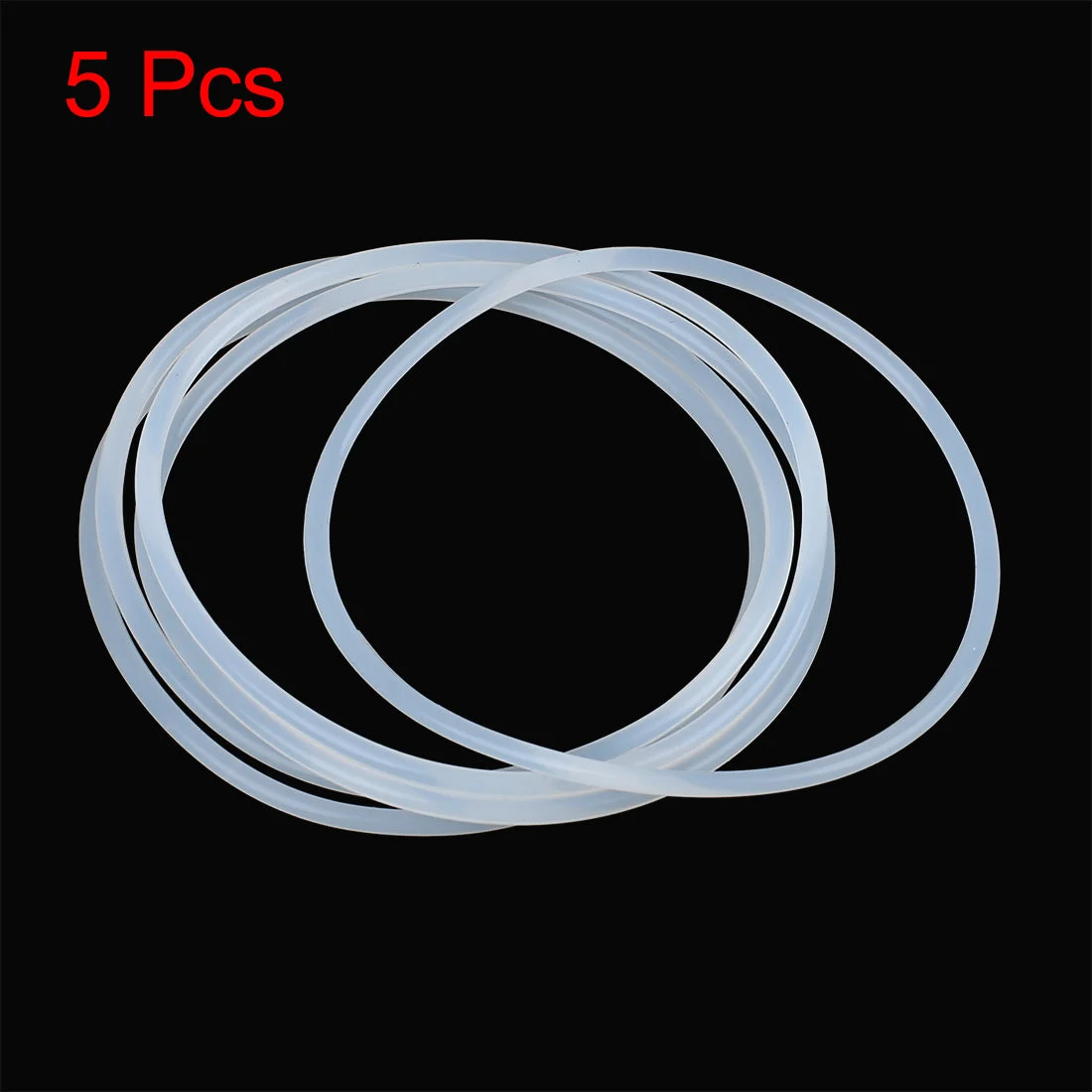 Silicone O-Rings, 85mm OD 78.8mm ID 3.1mm Width VMQ Seal Gasket for Compressor Valves Pipe Repair, White, Pack of 5