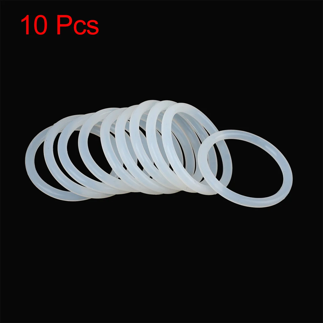 Silicone O-Rings, 42mm OD 34mm ID 4mm Width VMQ Seal Gasket for Compressor Valves Pipe Repair, White, Pack of 10