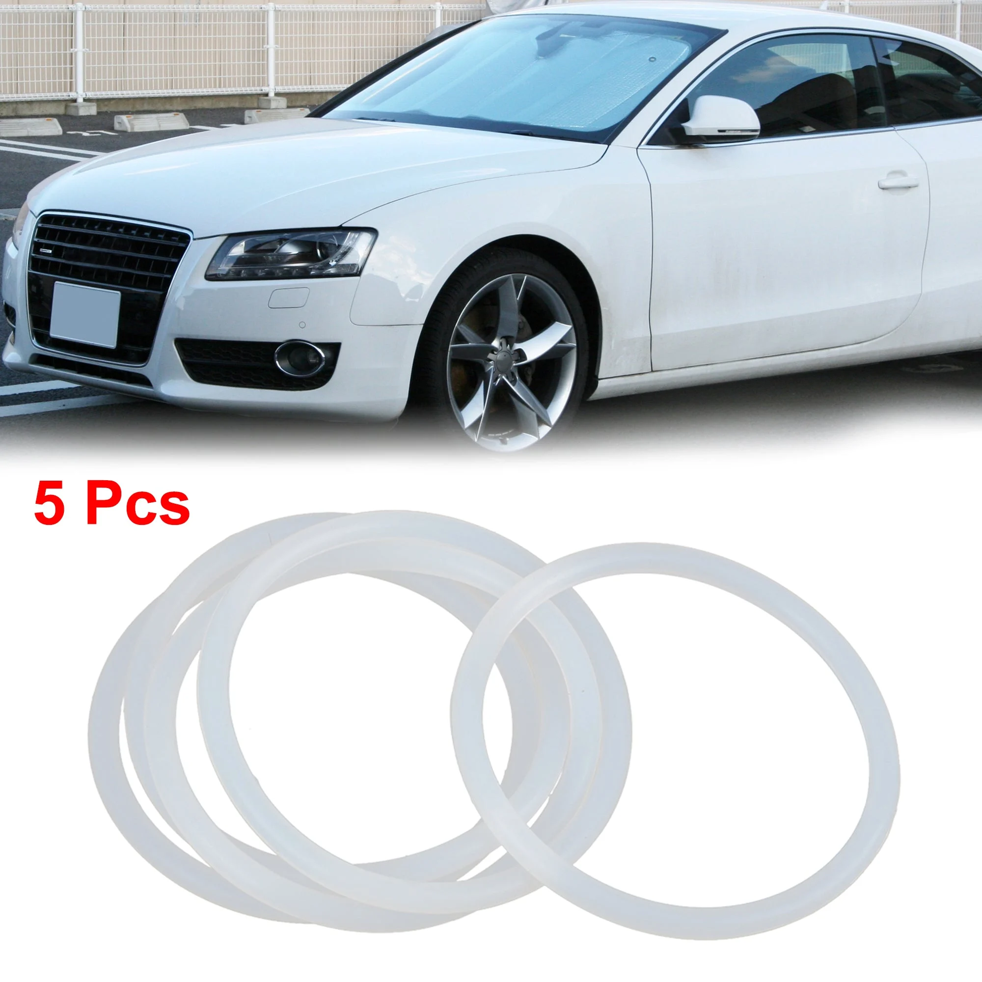 5Pcs Silicone O-Rings, 60mm OD, 52mm ID, 4mm Width, Seal Gasket White