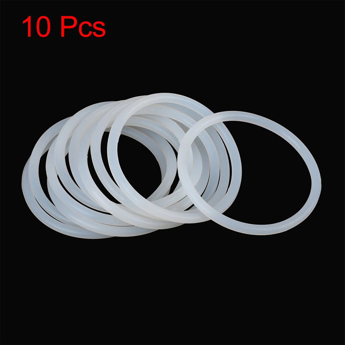 Silicone O-Rings, 65mm OD 57mm ID 4mm Width VMQ Seal Gasket for Compressor Valves Pipe Repair, White, Pack of 10