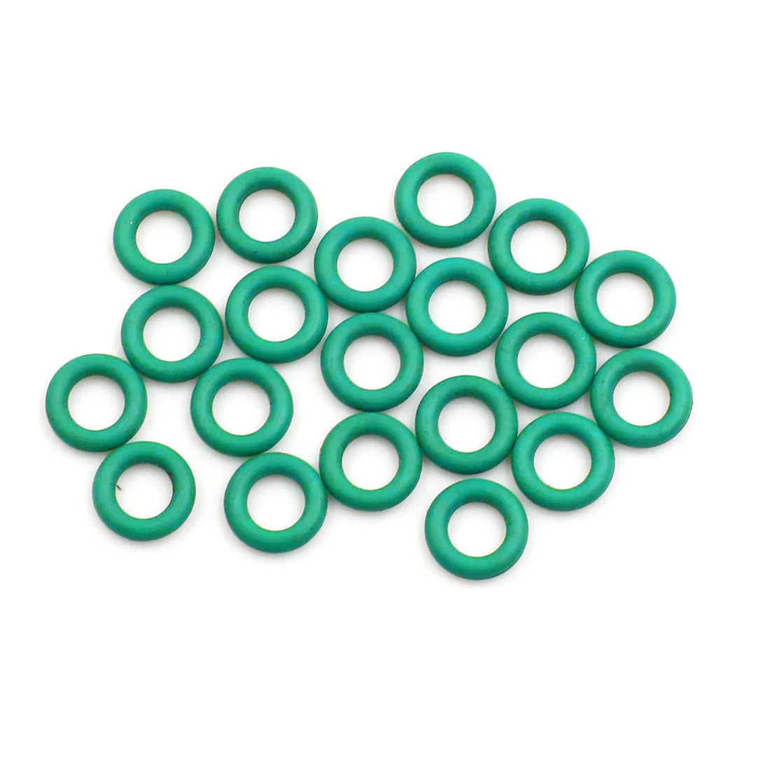 Fluorine Rubber O-Rings, 11mm OD 6mm ID 2.5mm Width FKM Seal Gasket for Machinery Plumbing, Green, Pack of 20