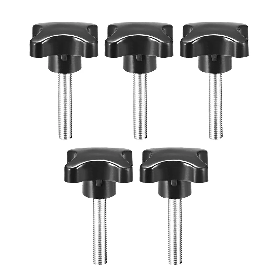 Clamping Handle Gripandles Screw Knobs Handgrips M10 x 50mm Threaded Plastic Metal 5pcs