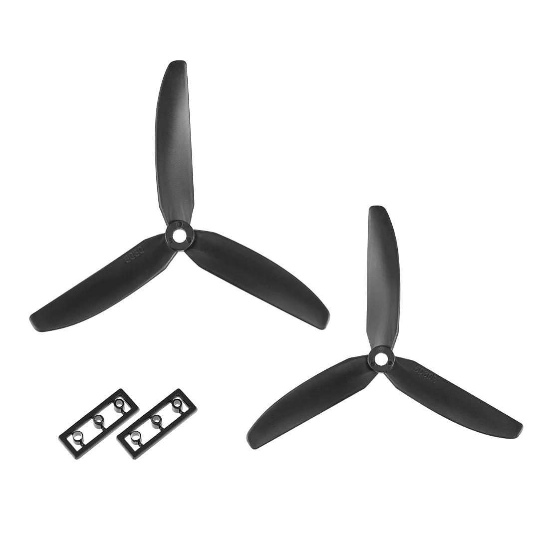 RC Propellers 5030 5x3 Inch 3-Vane Multi-Rotor for Aircraft, Nylon Black 1 Pair with Adapter Rings