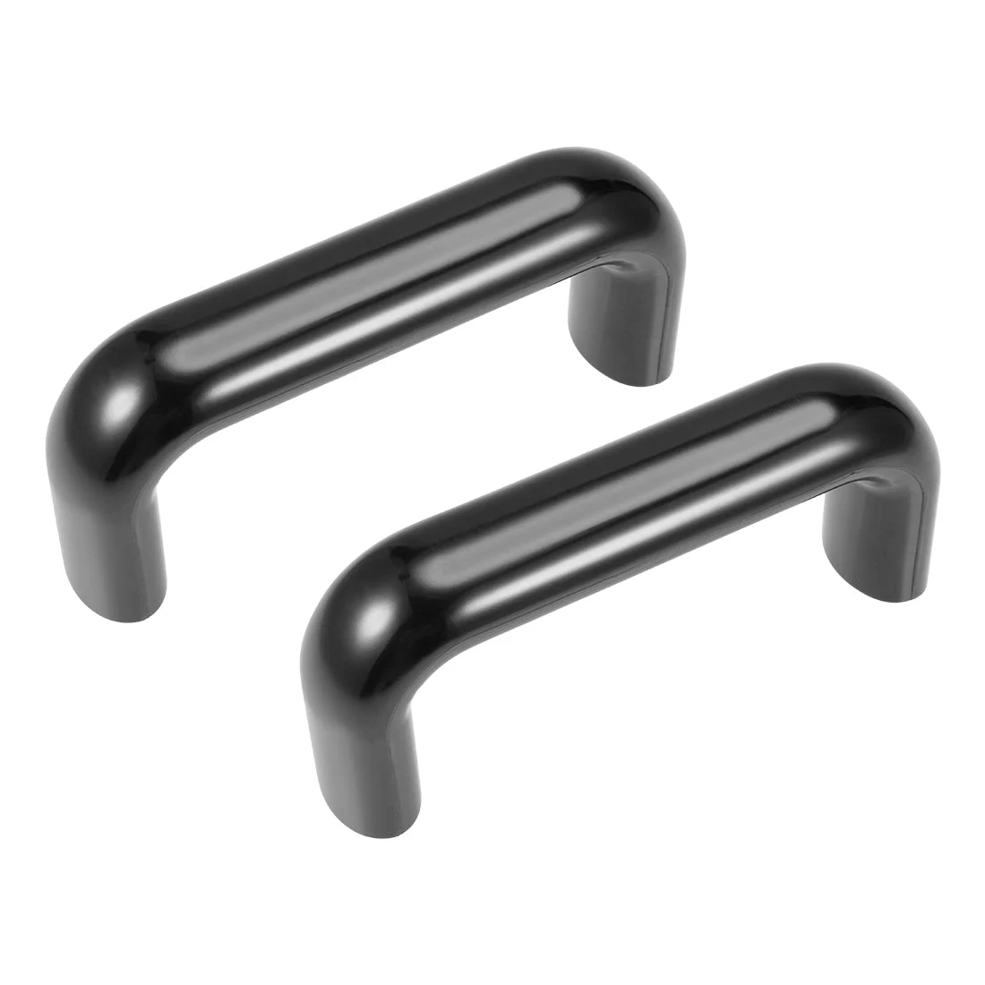 Pulls Handles 120mm Hole Centers Black for Industrial Machine 2Pcs